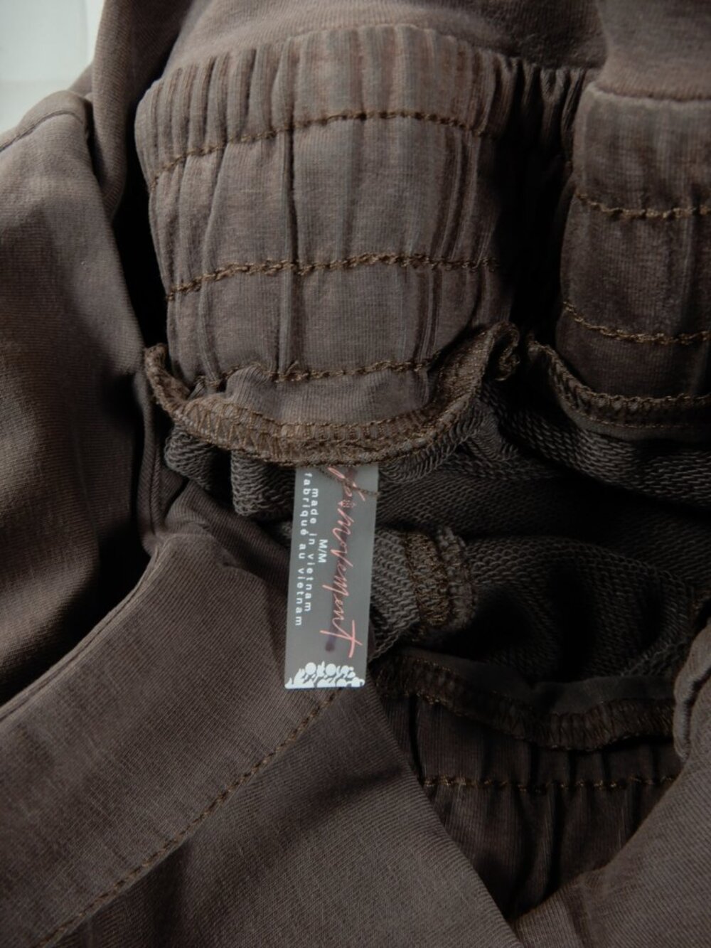 FP Movement Free People Inbound Jumpsuit Size M Dark Espresso Cotton Pockets NEW - Picture 5 of 12